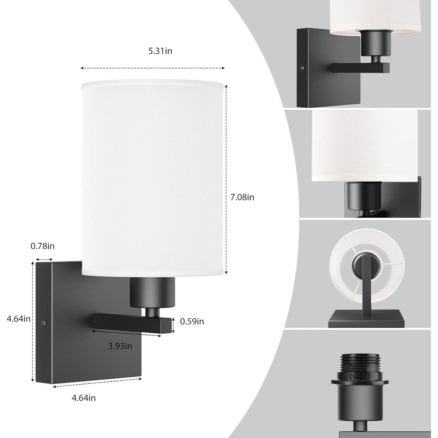 Aplique de Pared Recargable Tipace con Control Remoto 2 Pcs