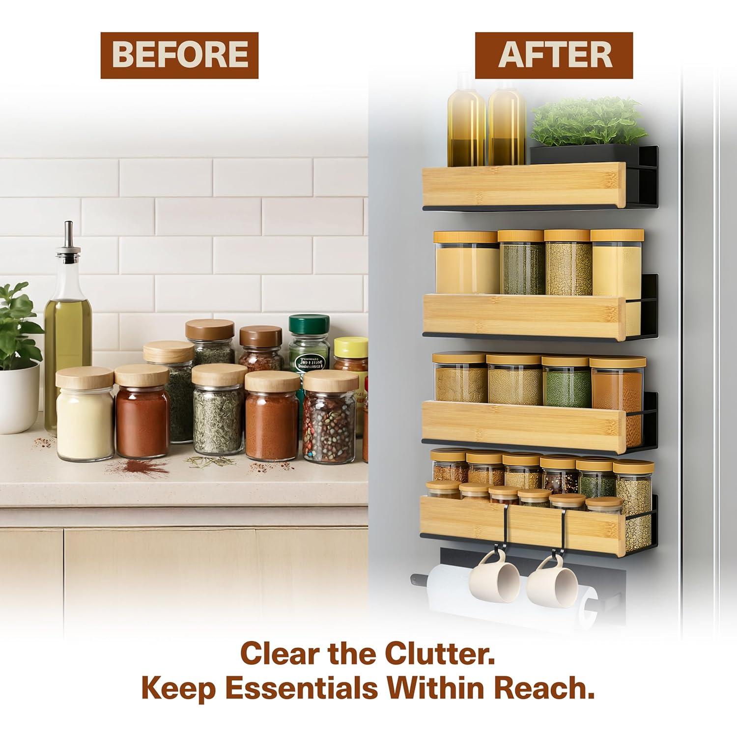 Estante Magnético para Especias Home Haven - 5 Piezas