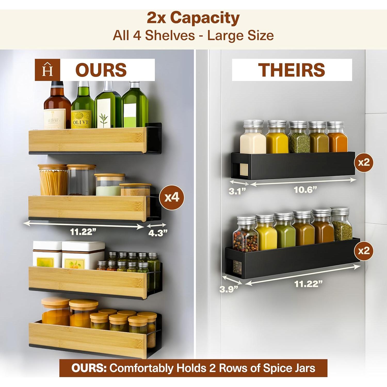 Estante Magnético para Especias Home Haven - 5 Piezas