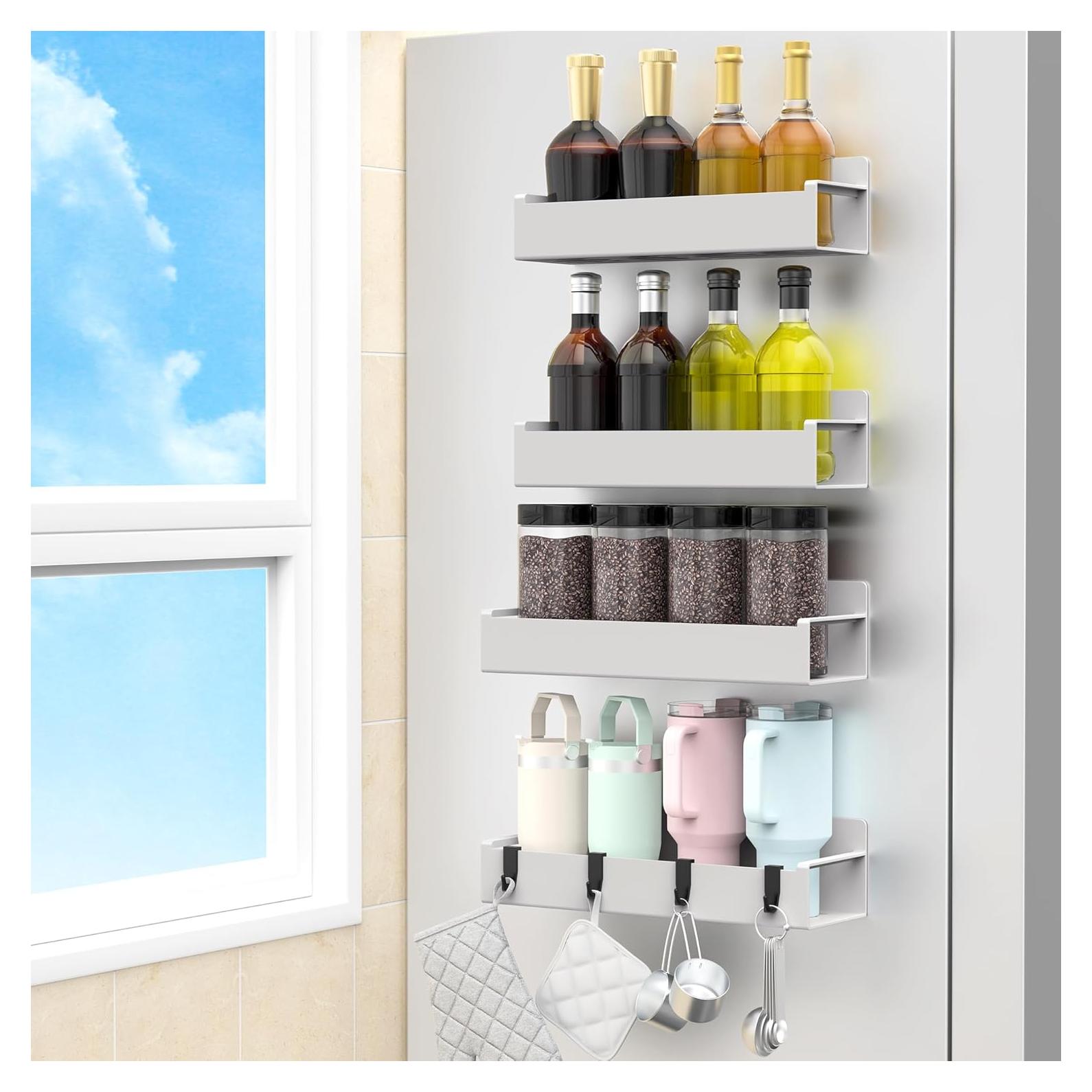 Organizador de Especias Magnético HuggieGems 4 Piezas Gris Claro