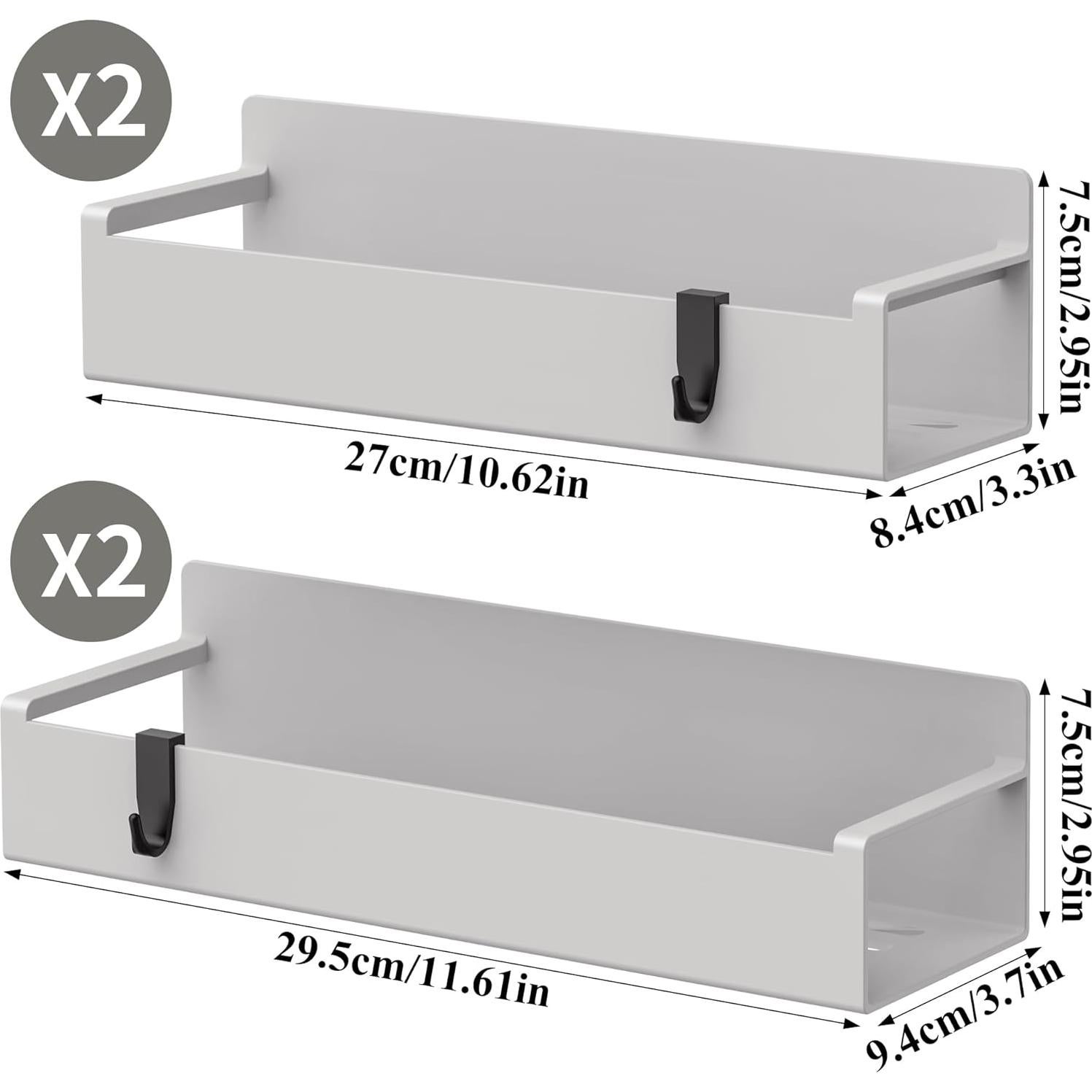 Organizador de Especias Magnético HuggieGems 4 Piezas Gris Claro