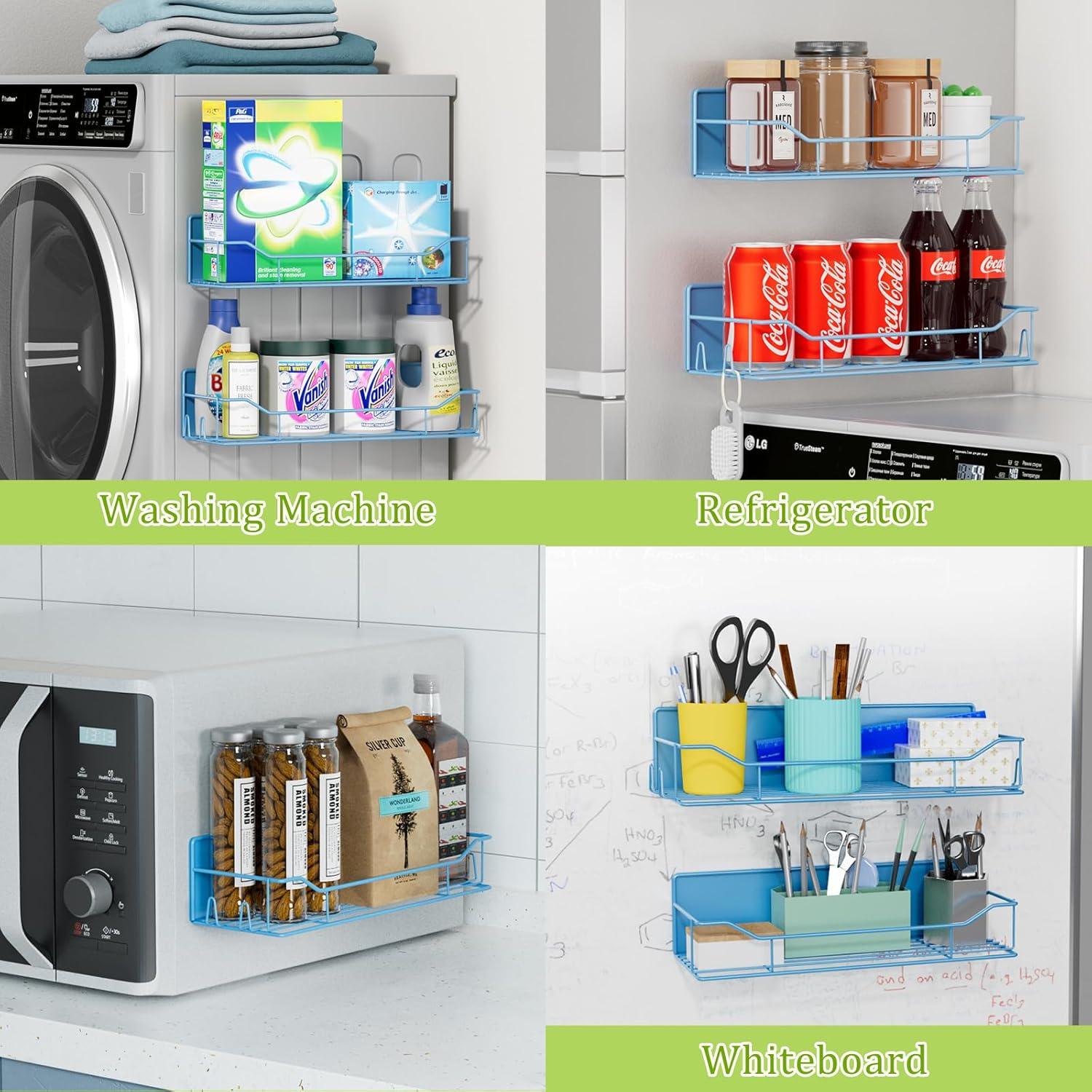 Estante Magnético para Especias IYEBAU 3 Paquetes Azul