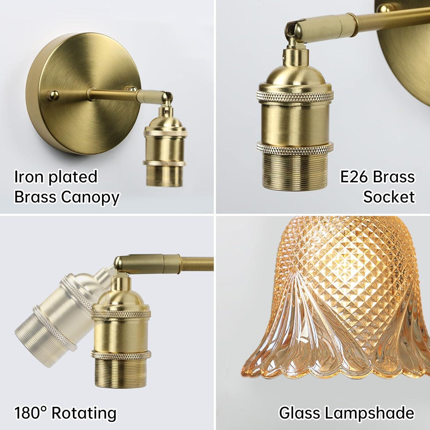 Aplique de Pared Vintage GEEZO Recargable con Control Remoto