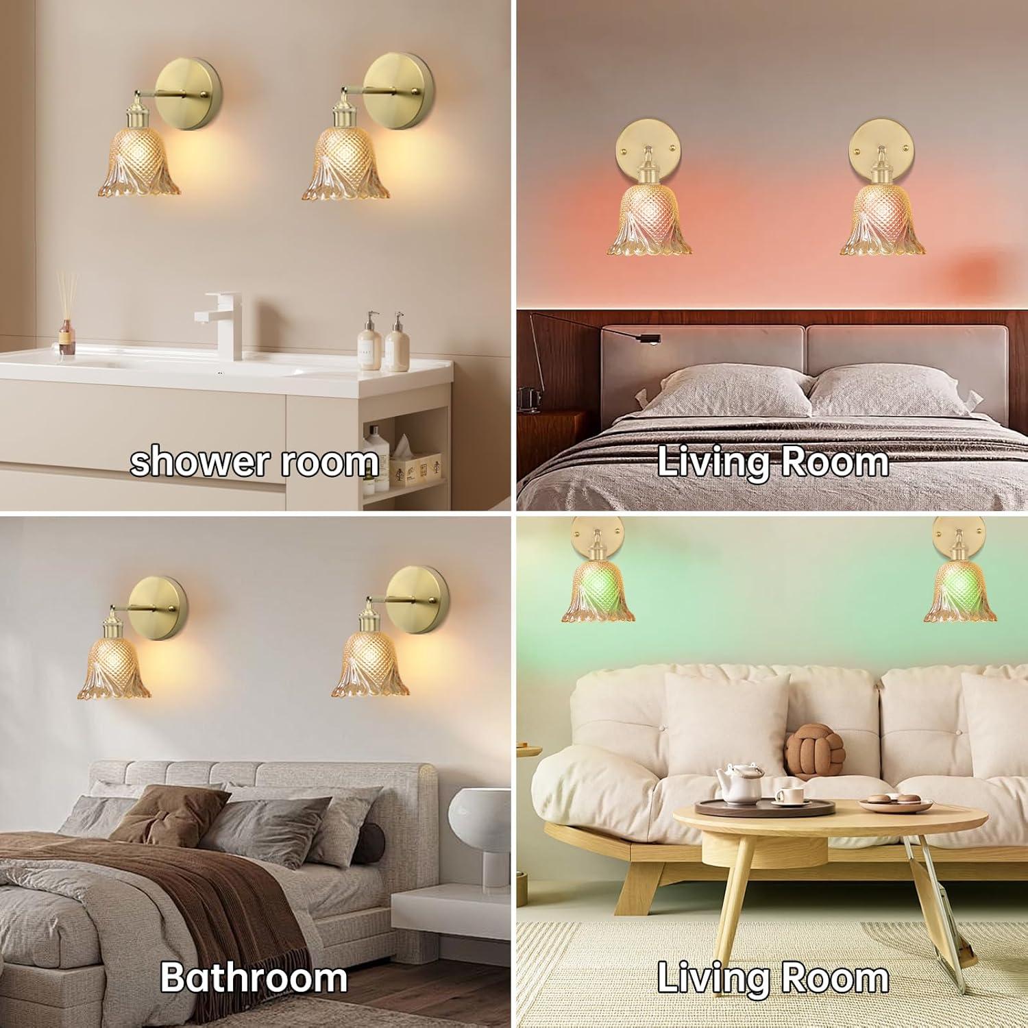 Aplique de Pared Vintage GEEZO Recargable con Control Remoto