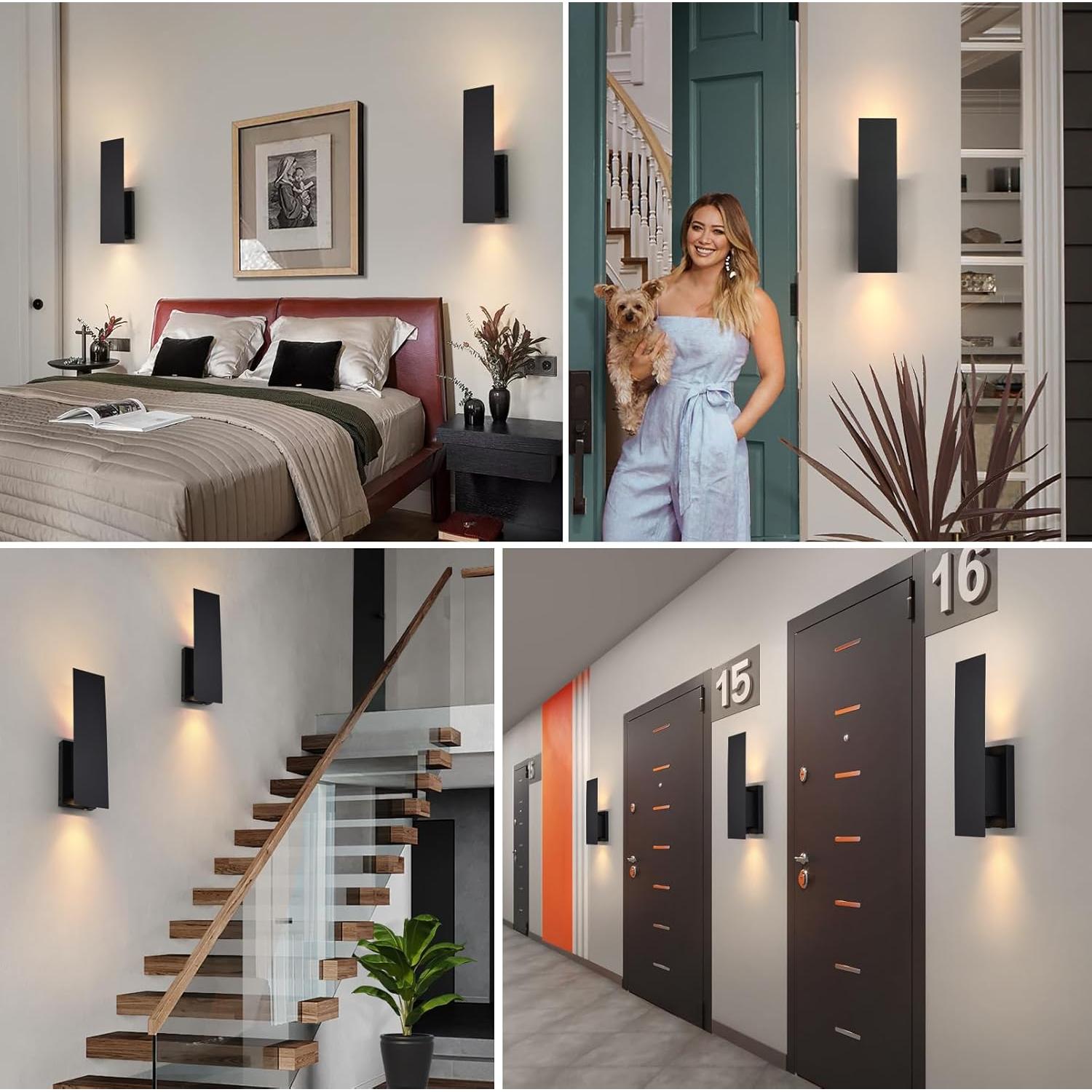 Juego de 2 Apliques de Pared Inalámbricos Volitgol LED 3000K