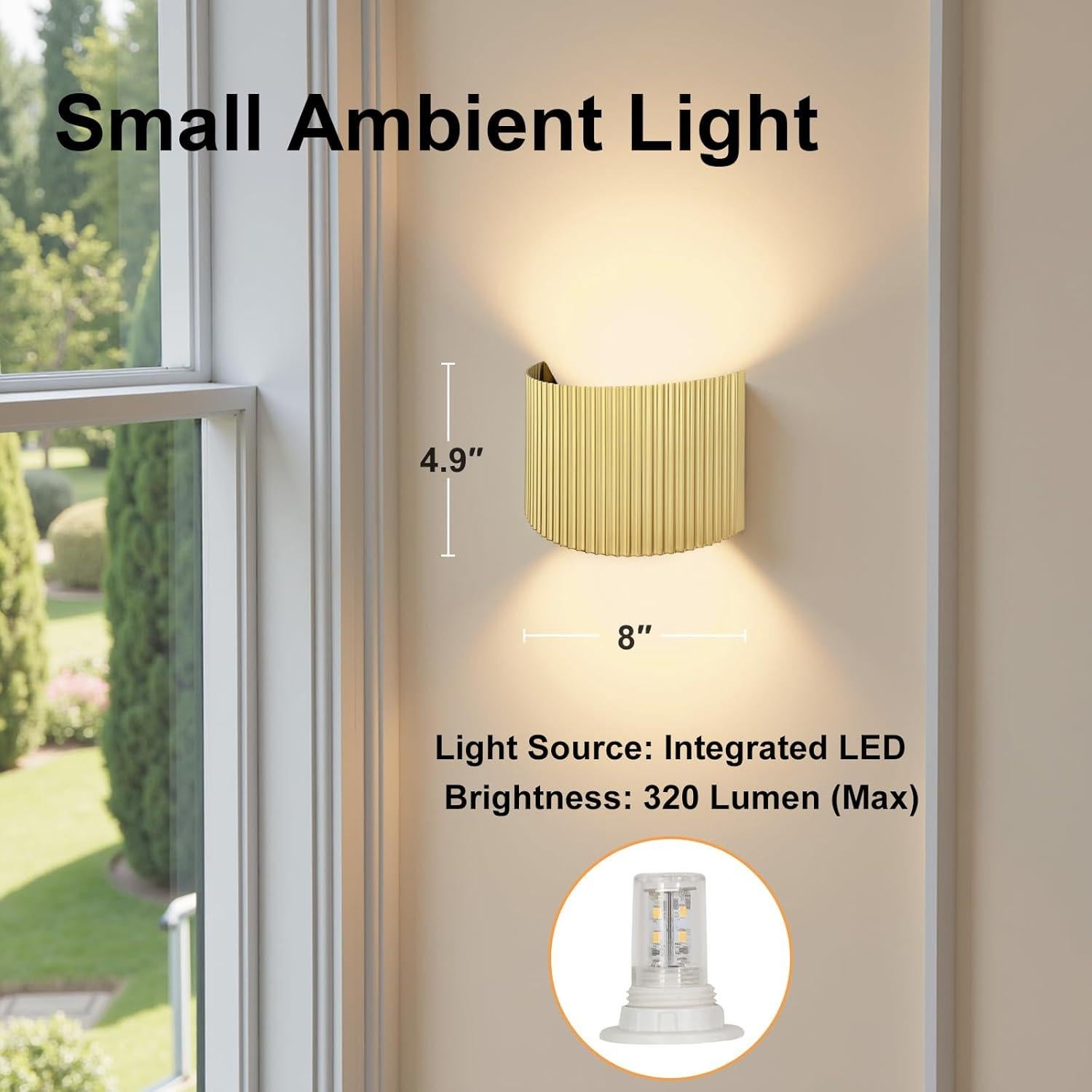 Juego de 2 Apliques de Pared Folux LED Recargables 5200mAh