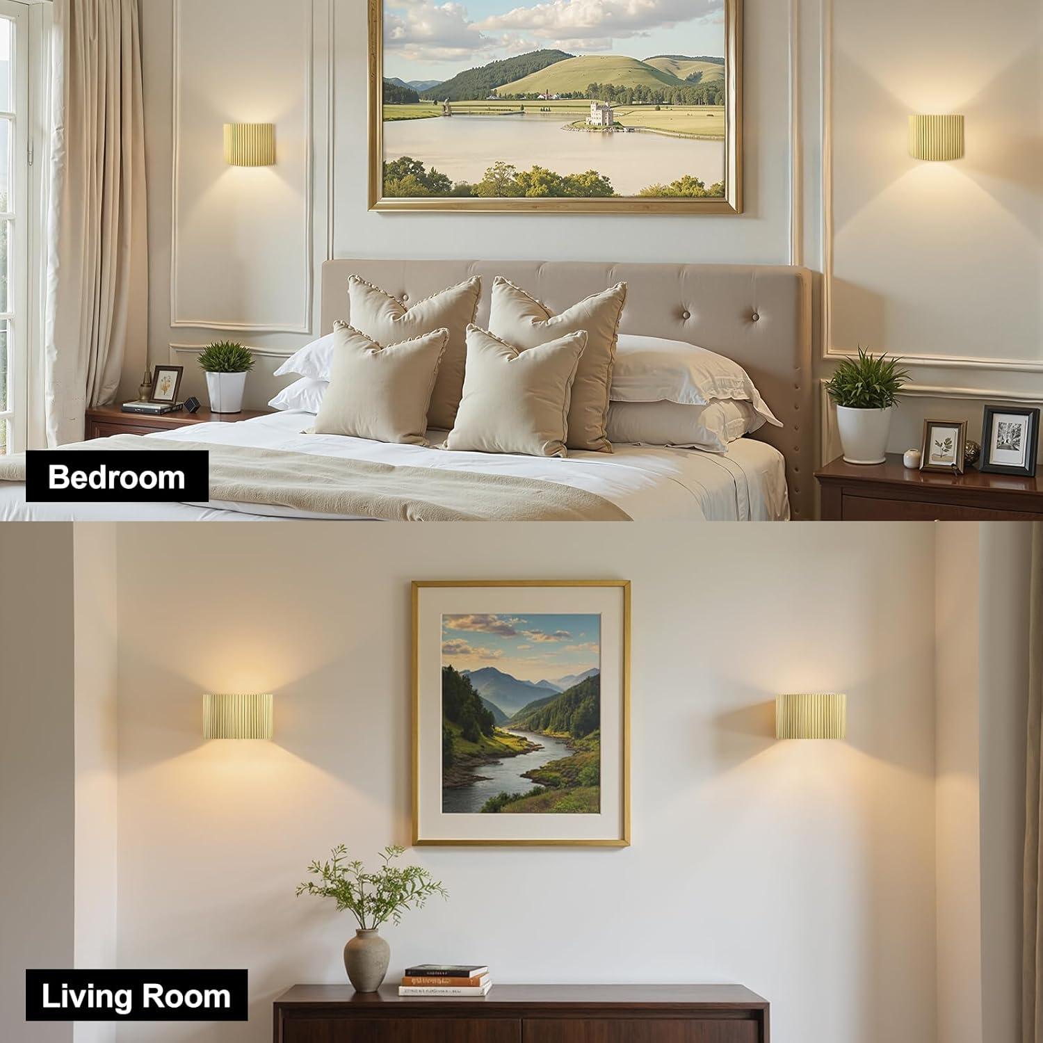 Juego de 2 Apliques de Pared Folux LED Recargables 5200mAh