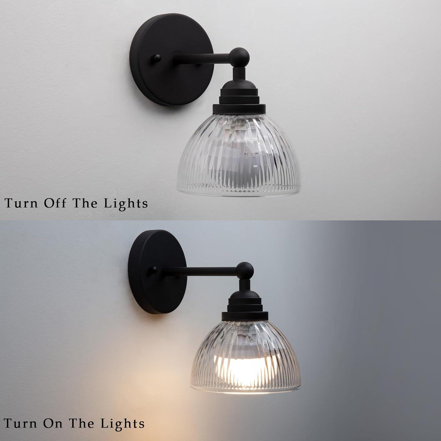 Aplique de pared recargable Phansthy negro con control remoto