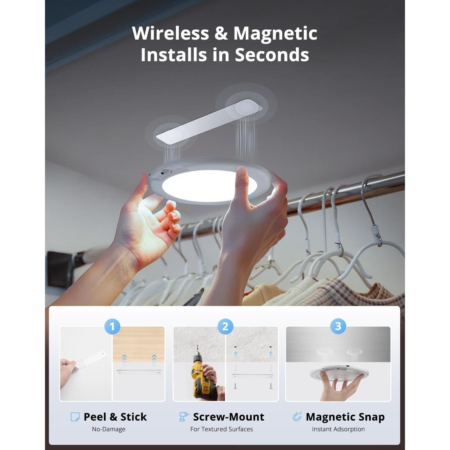 Luz de Ducha LED Recargable Combuh B5 19cm 3 Colores