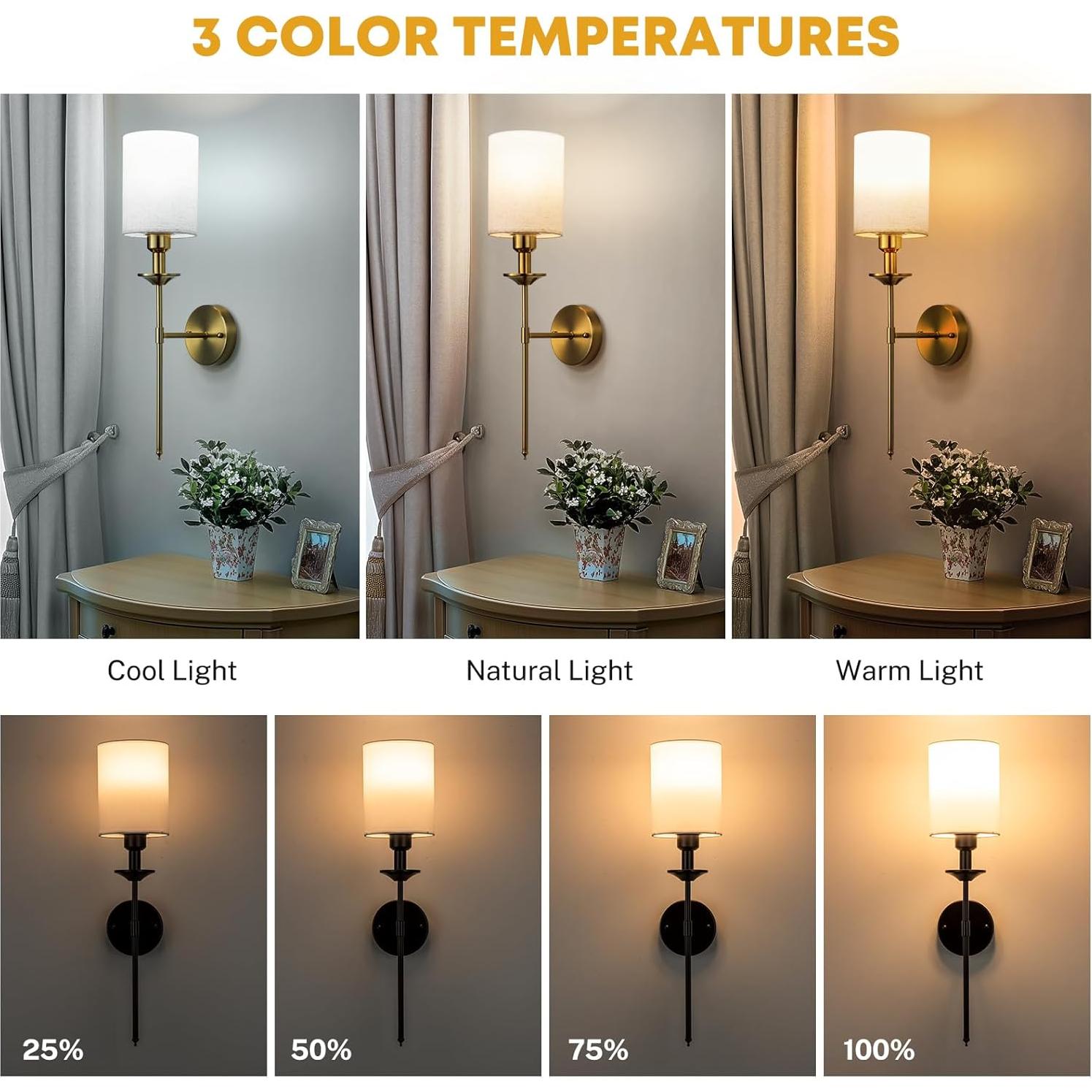 Aplique de Pared Inalámbrico NookNova 13000mAh Juego de 2