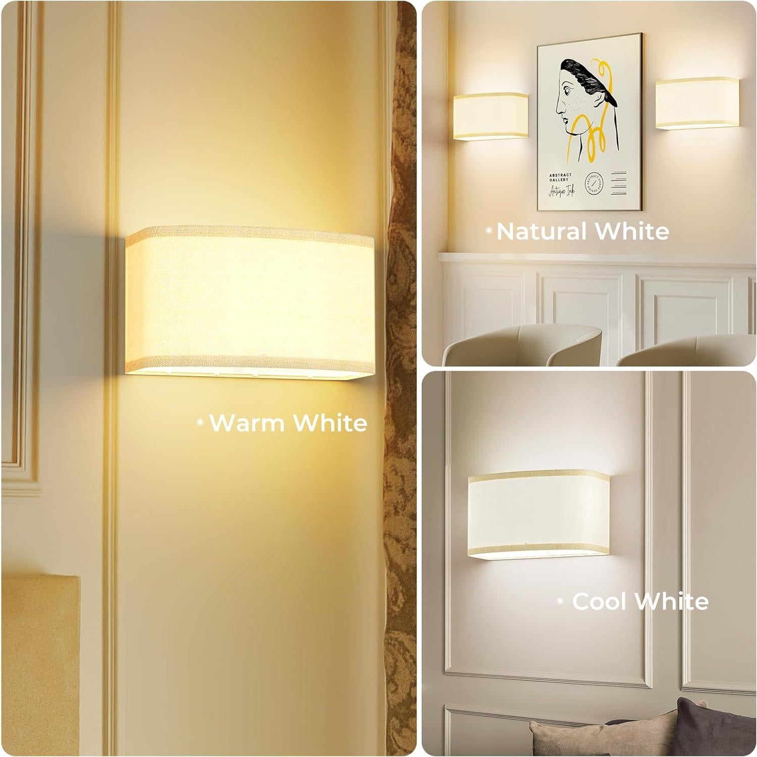 Juego de Apliques de Pared PRTILOUD Recargables 5000mAh 15 Colores