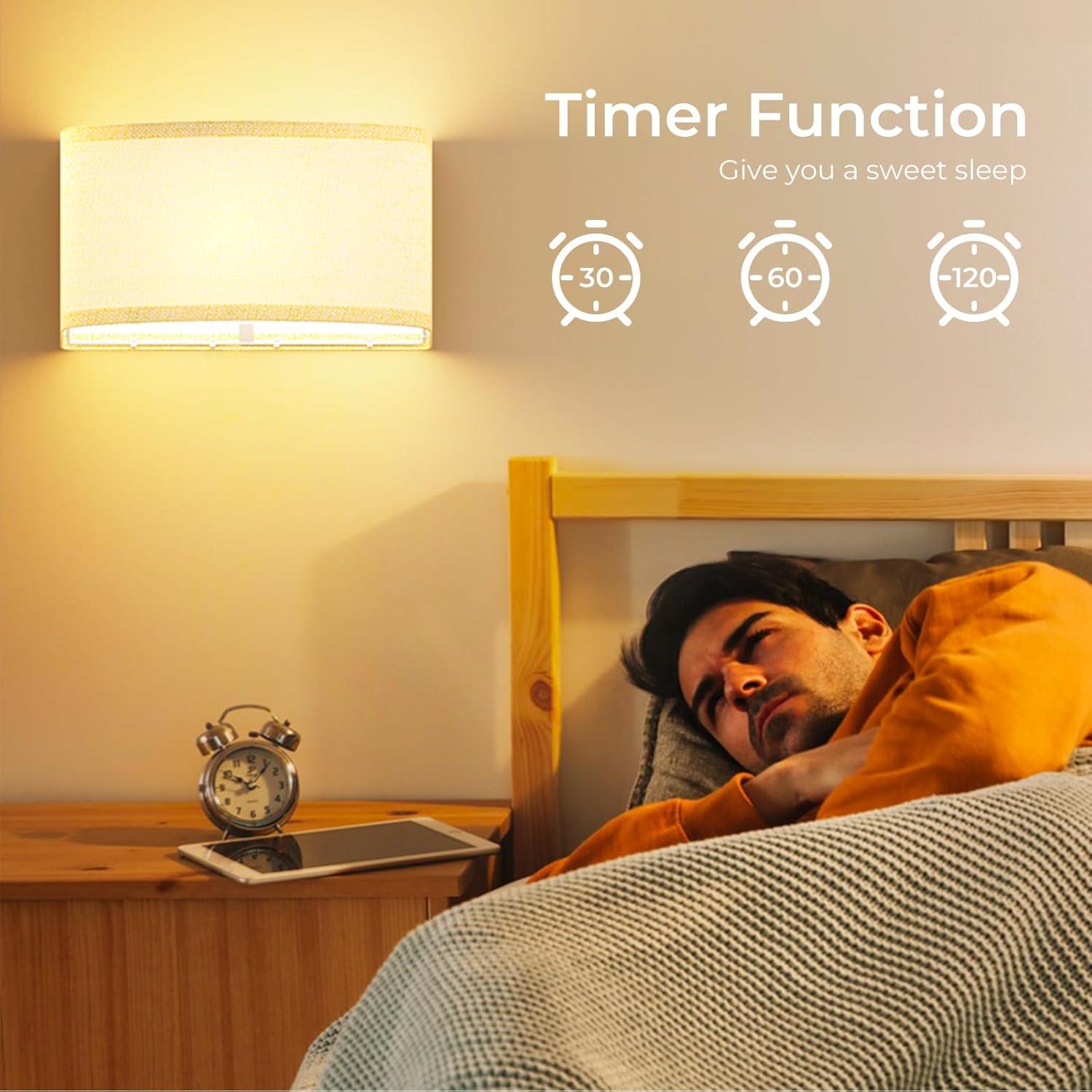 Juego de Apliques de Pared PRTILOUD Recargables 5000mAh 15 Colores