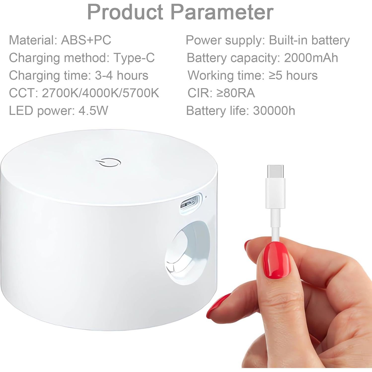 Lámpara de Pared LED Inalámbrica ONSTUY 3 Temperaturas Color