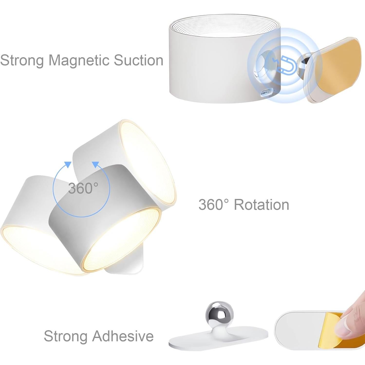 Lámpara de Pared LED Inalámbrica ONSTUY 3 Temperaturas Color