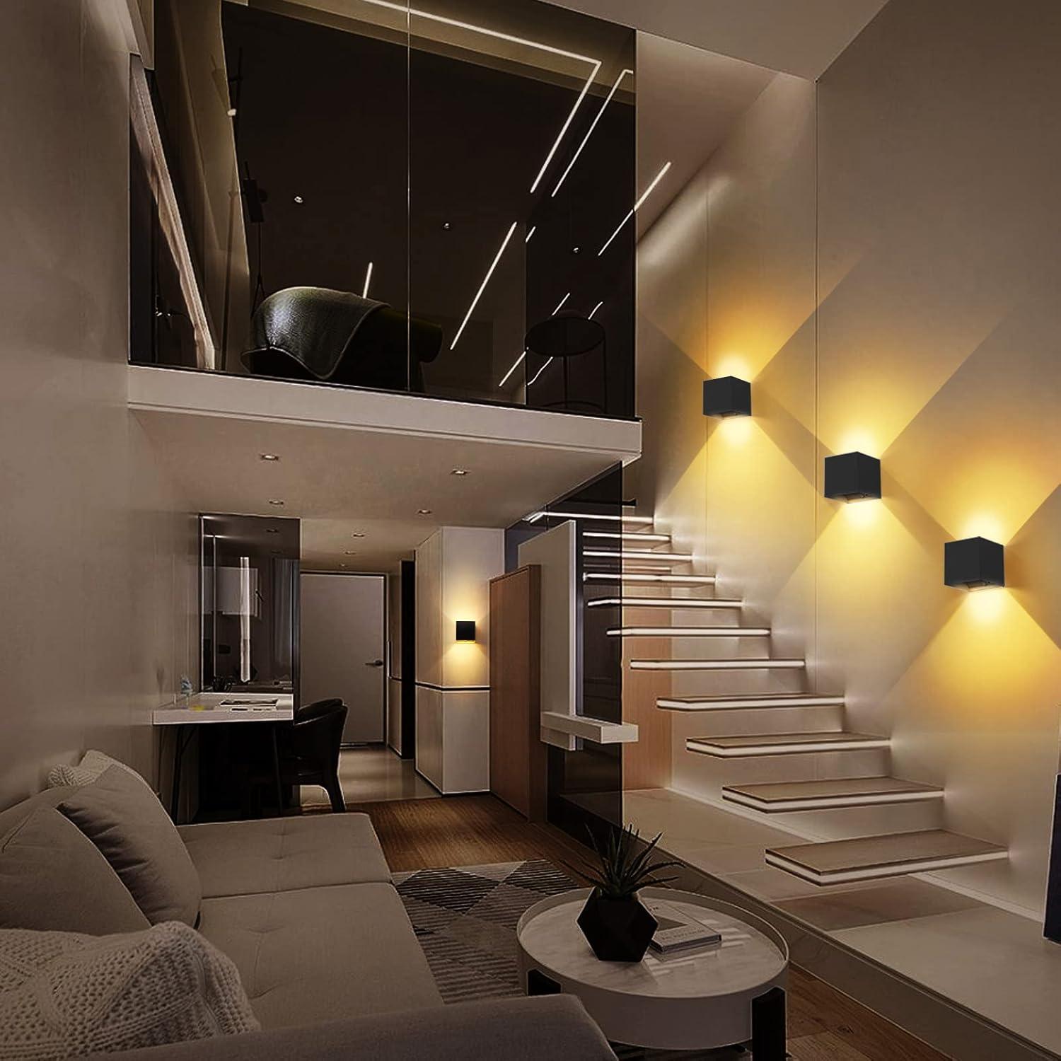 Luz de Pared con Sensor de Movimiento SURPALIG 6000mAh LED Negra