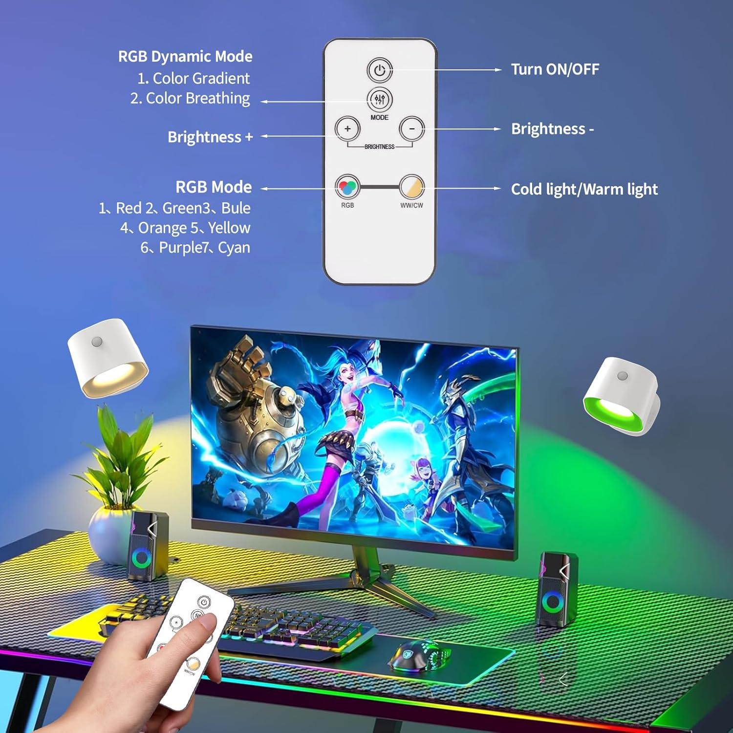 Lámpara de Pared LED Recargable Dengfire con Sensor de Movimiento