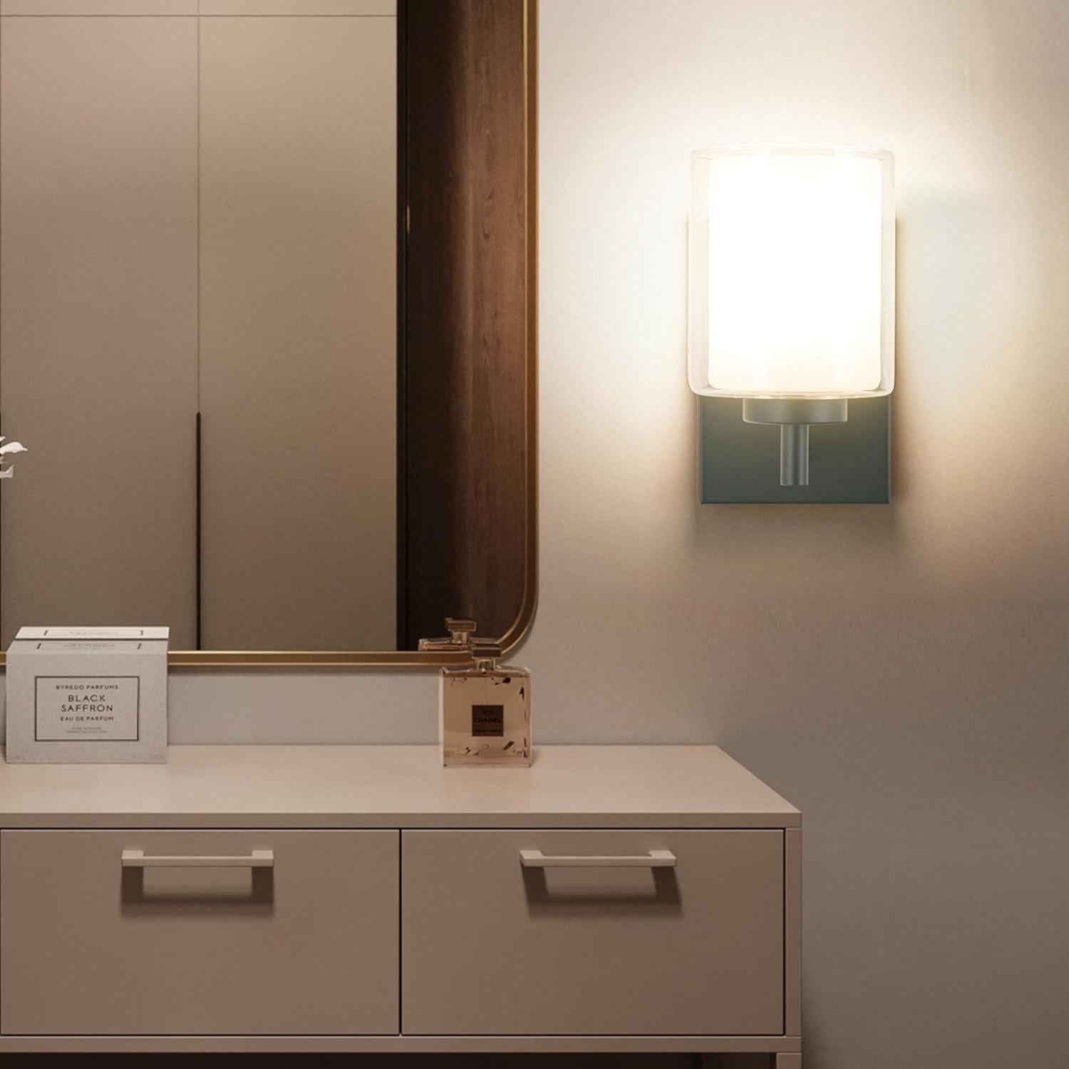 Juego de apliques de pared recargables Andachetg 10000mAh RGB