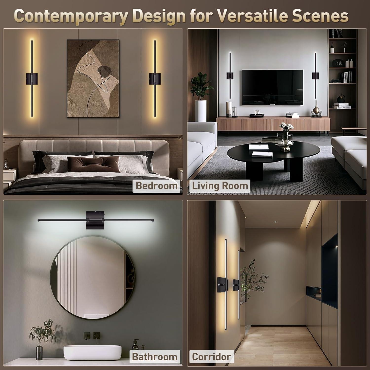 Apliques de Pared Inalámbricos Yunaking 106.68 cm LED Dimmable