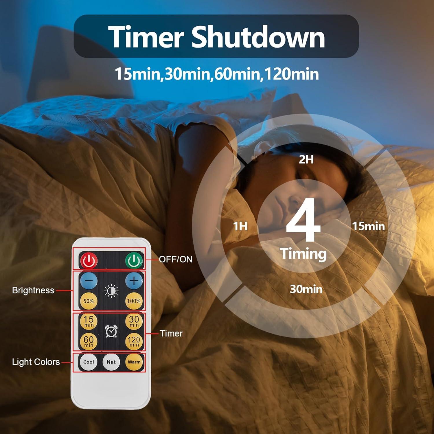 Juego de 2 Apliques de Pared Recargables con Control Remoto