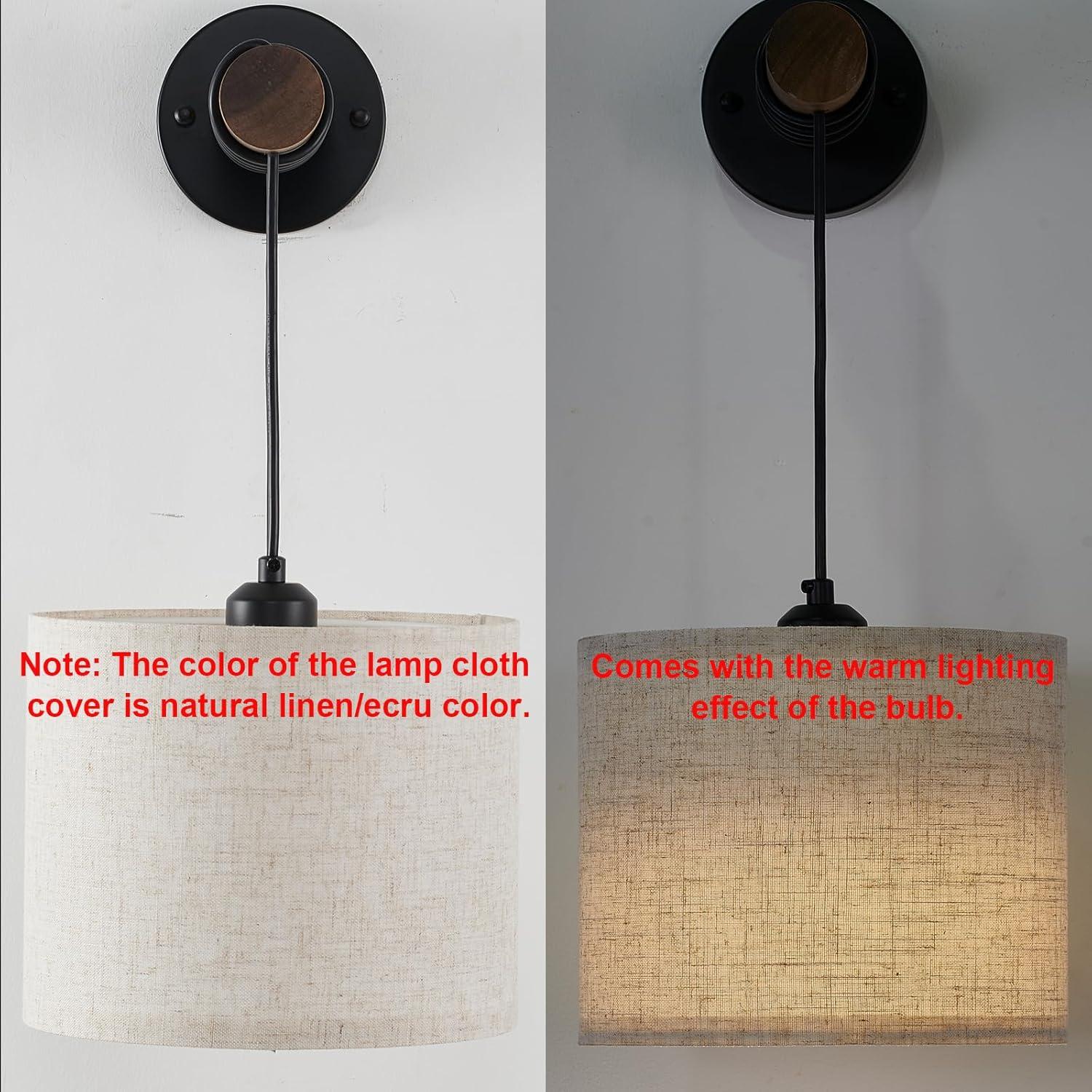 Juego de 2 Apliques de Pared Recargables con Control Remoto