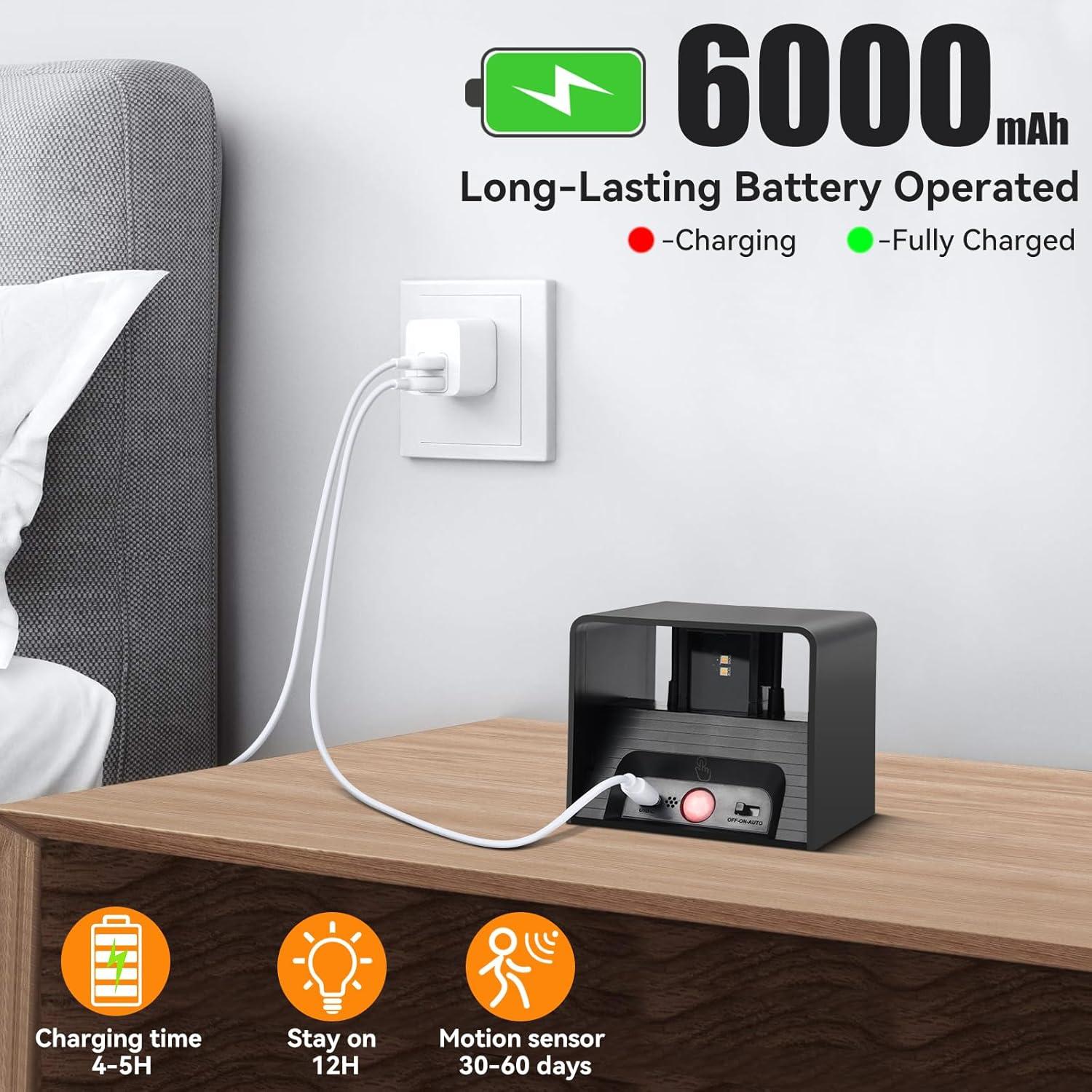 Aialun Apliques de Pared Recargables con Sensor de Movimiento - 2 Unidades