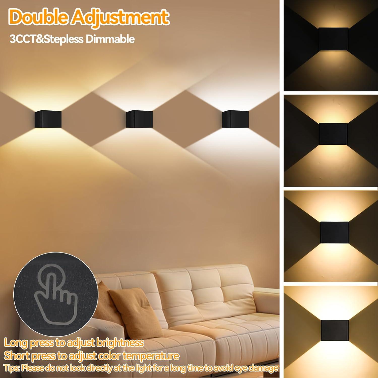 Aialun Apliques de Pared Recargables con Sensor de Movimiento - 2 Unidades