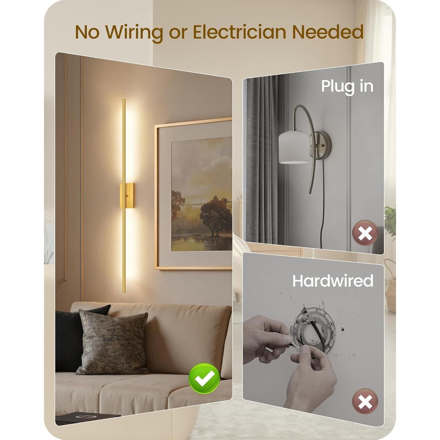 Apliques de Pared Inalámbricos GOEBLESON 10000mAh Set de 2