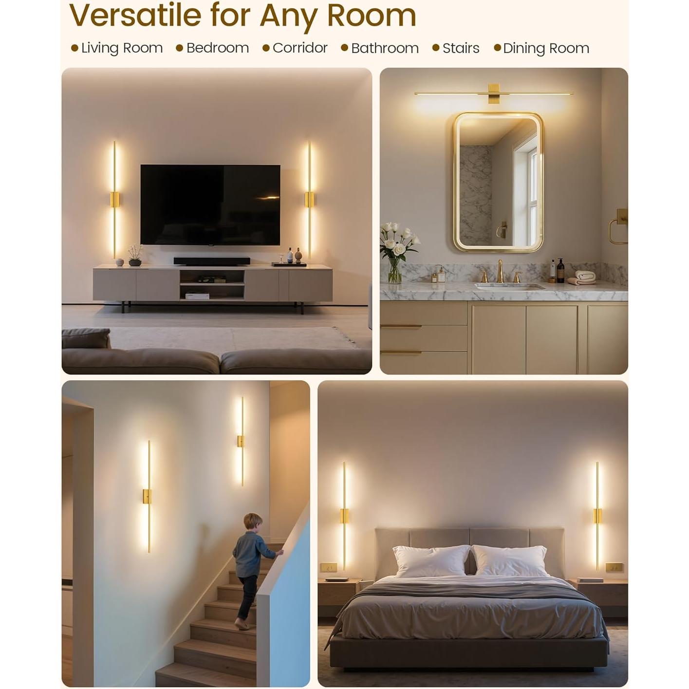 Apliques de Pared Inalámbricos GOEBLESON 10000mAh Set de 2