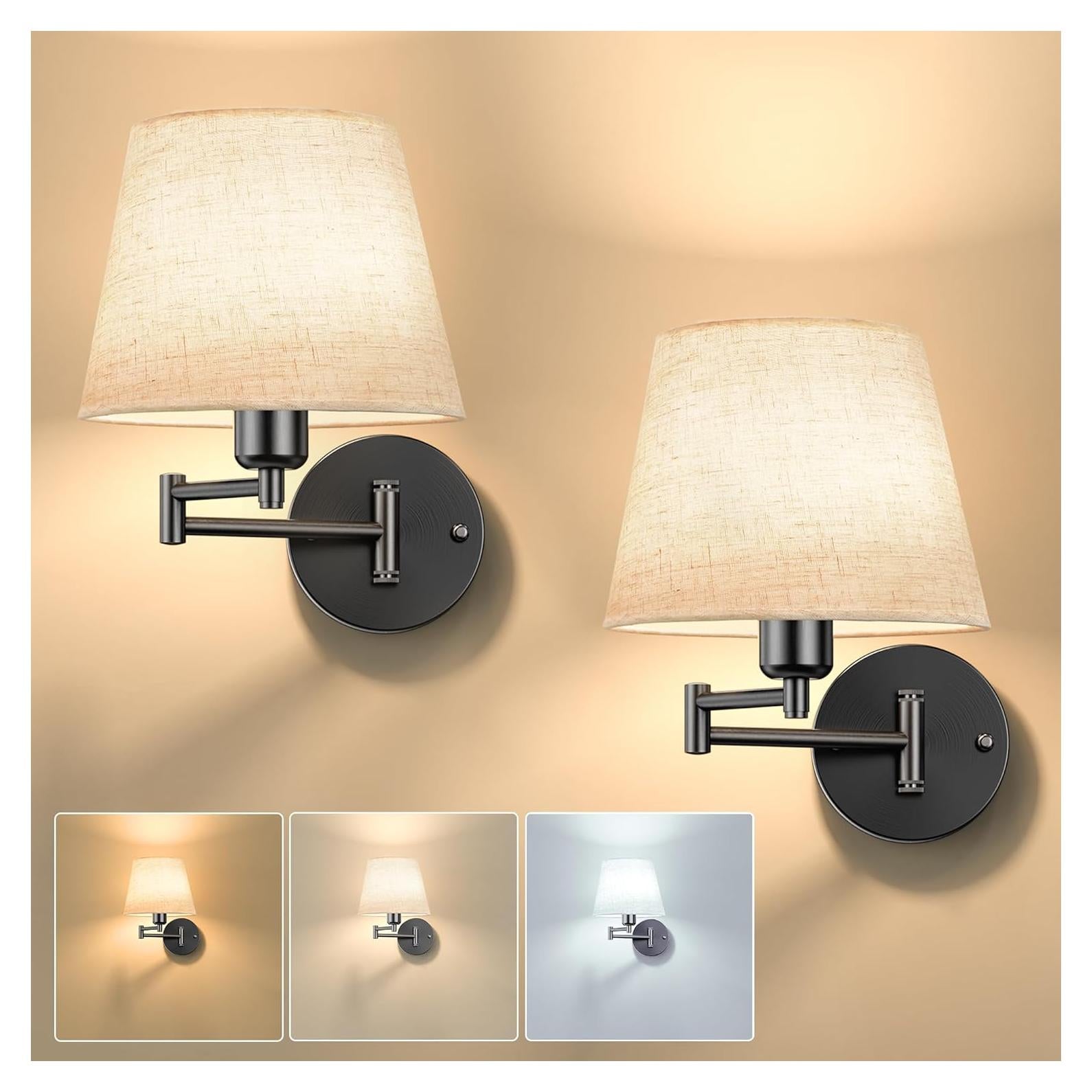 Juego de Apliques de Pared Inalámbricos ONWECEN 2 Unidades RGB