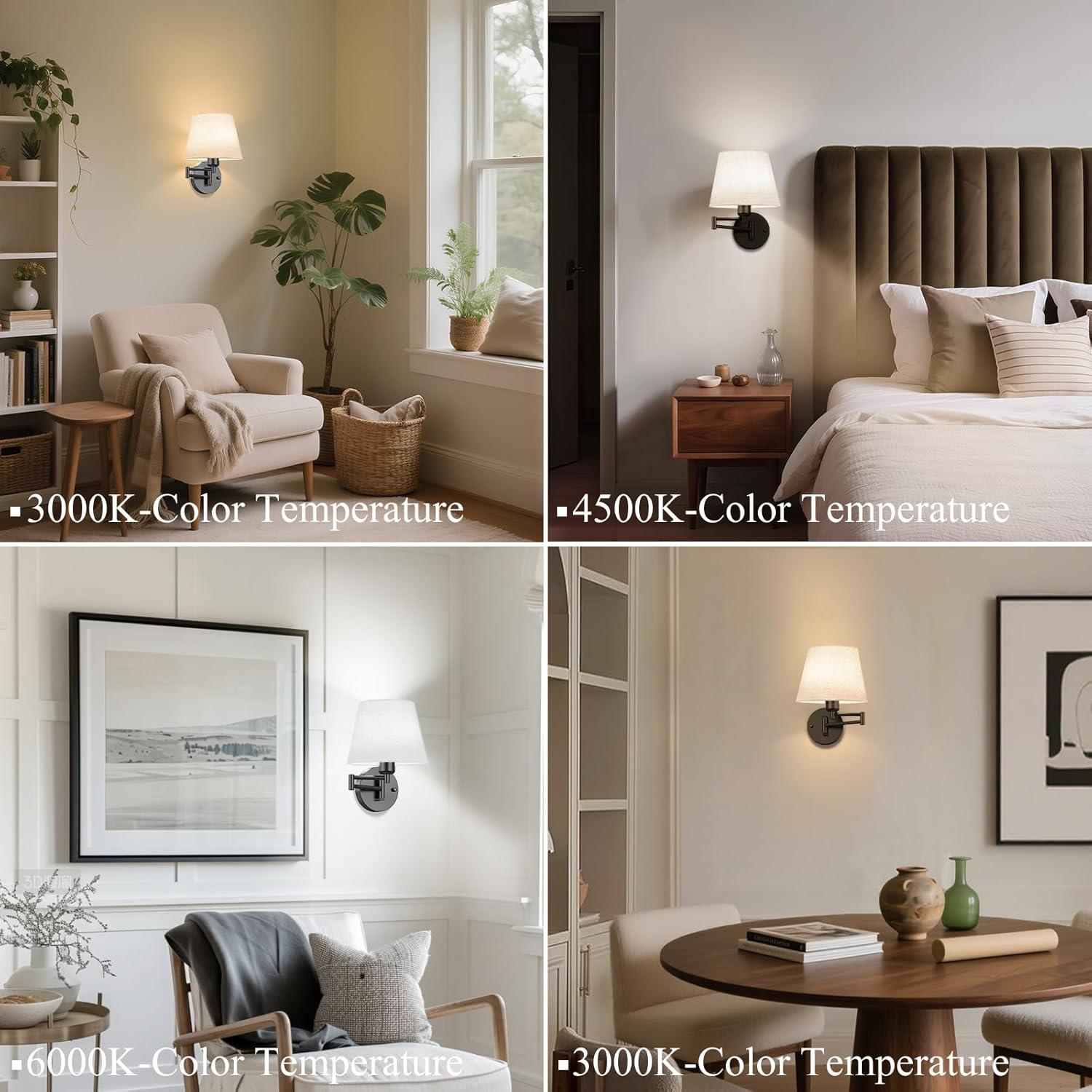 Juego de Apliques de Pared Inalámbricos ONWECEN 2 Unidades RGB