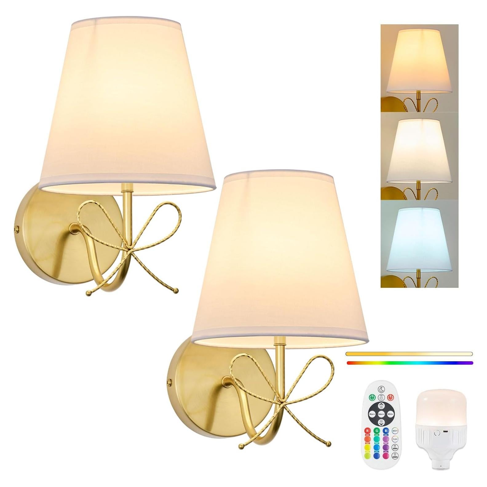 Aplique de Pared Inalámbrico PASSICA Set de 2 LED Recargables