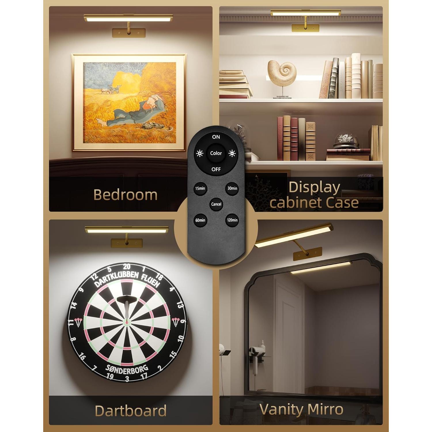 Luz de Imagen LED EZVALO 40.6cm Recargable Dimmable Dorada