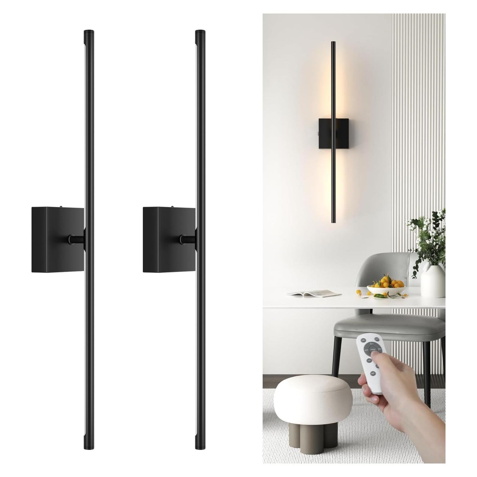 Apliques de Pared Recargables VOLISUN 70.1 cm Negros LED