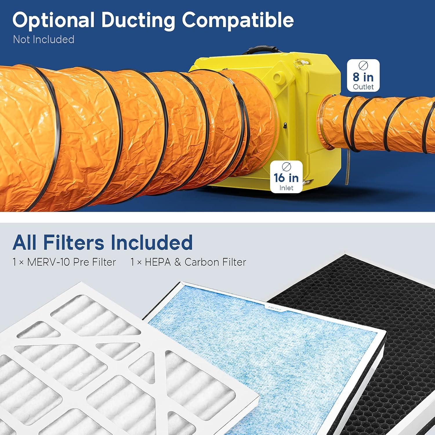 Limpiador de Aire HEPA AlorAir 550 Amarillo 3 Etapas