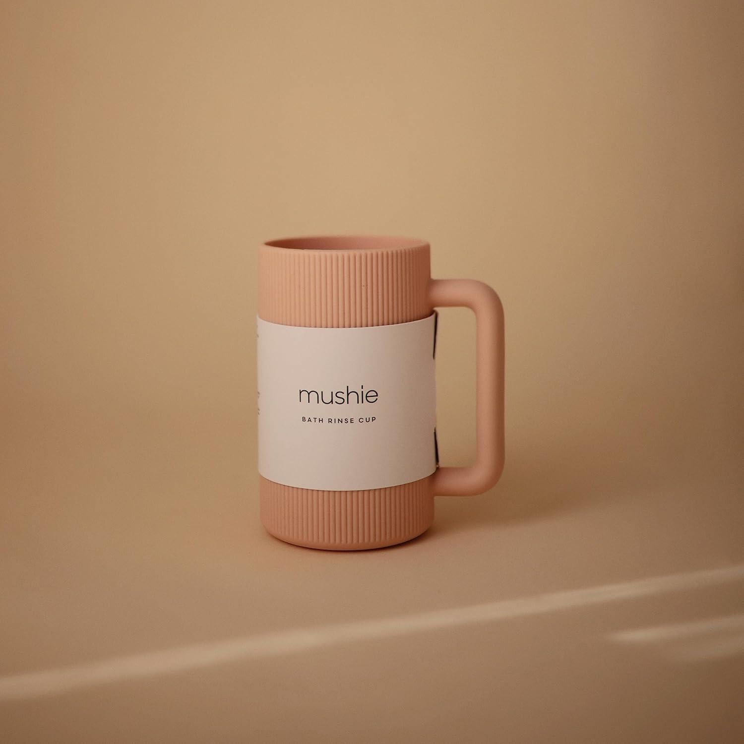 Taza de Enjuague para Baño Mushie Sonrosada 830 mL Silicona