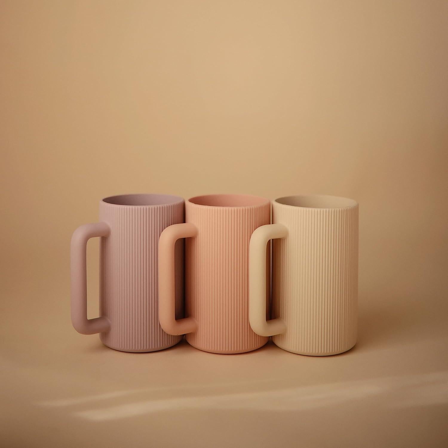 Taza de Enjuague para Baño Mushie Sonrosada 830 mL Silicona