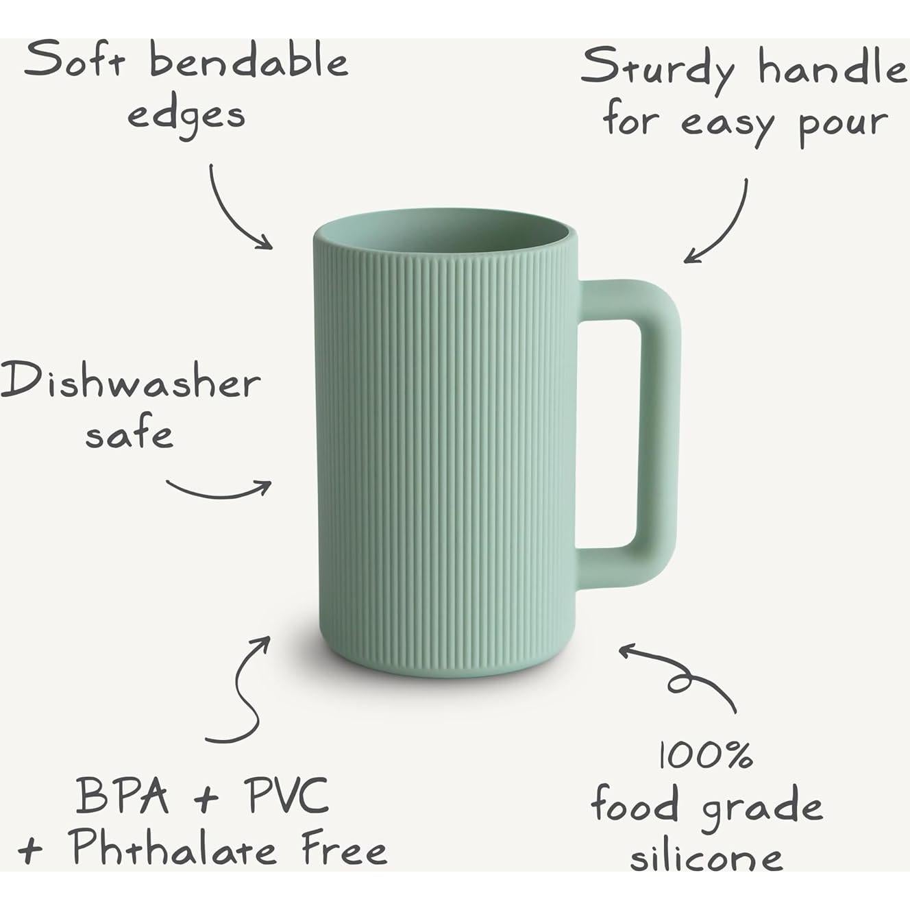 Taza de Enjuague para Baño Mushie Sonrosada 830 mL Silicona