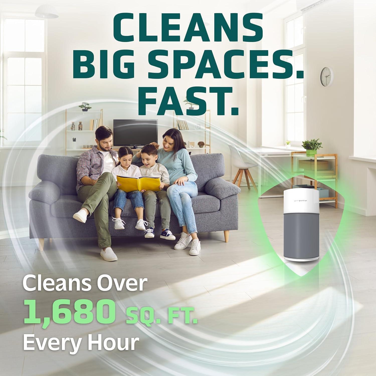 Purificador de Aire GermGuardian AC3200 para Habitaciones Grandes 156 m²