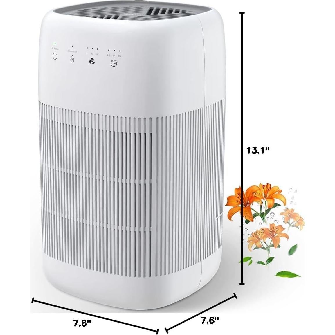 Purificador de Aire y Deshumidificador Afloia Q10 2 en 1 Blanco