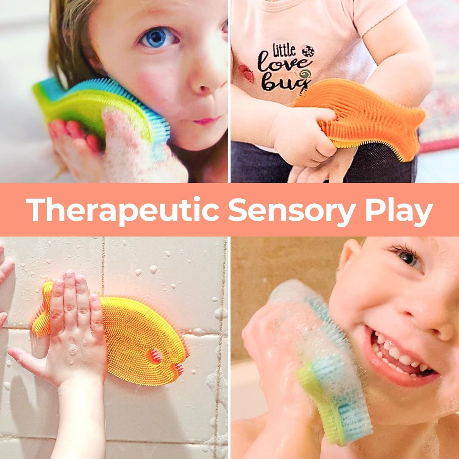 Exfoliante de Baño Silicona Innobaby Pez Aqua 14x7.6cm