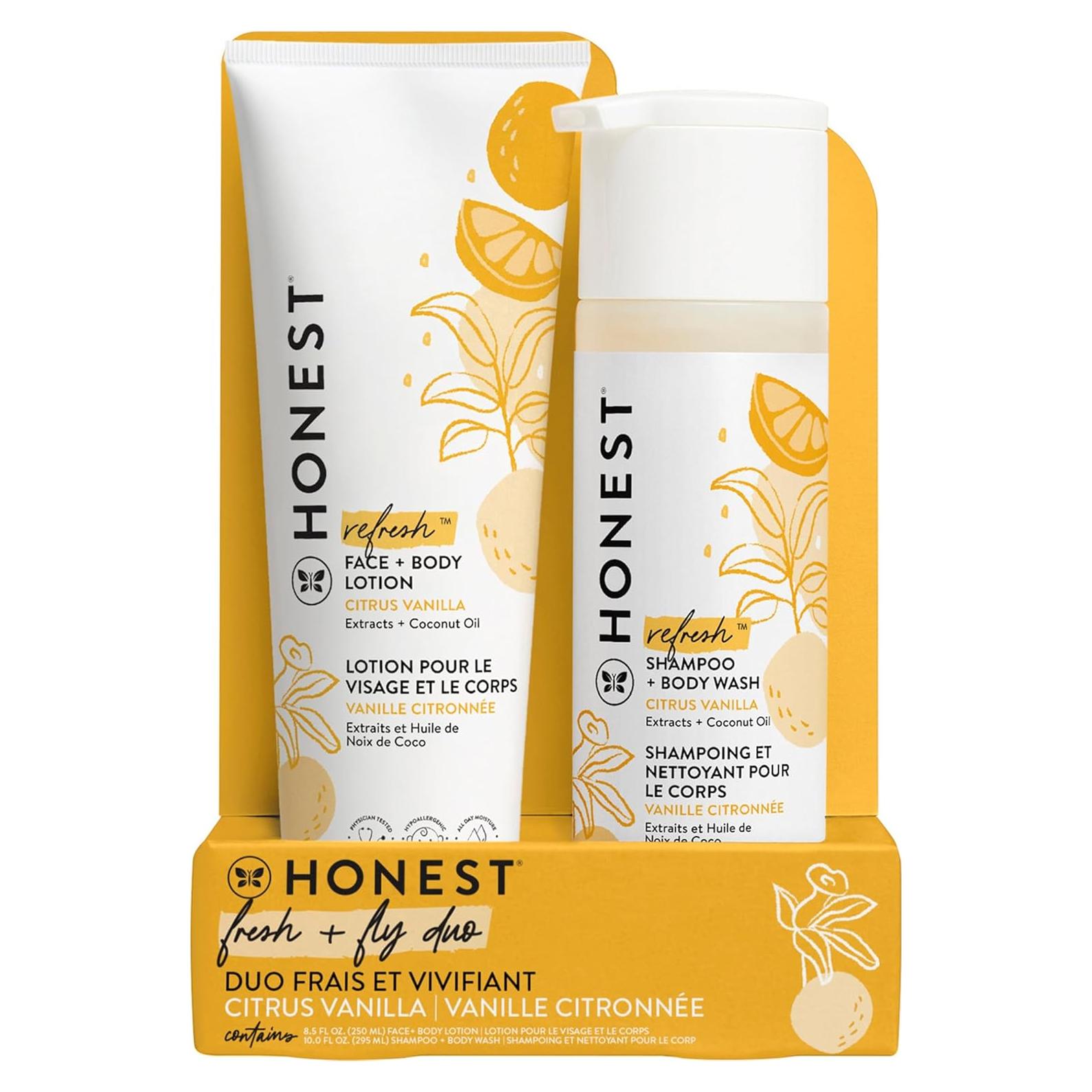 Champú y Gel de Baño 2-en-1 Honesta 548 ml Cítricos y Vainilla