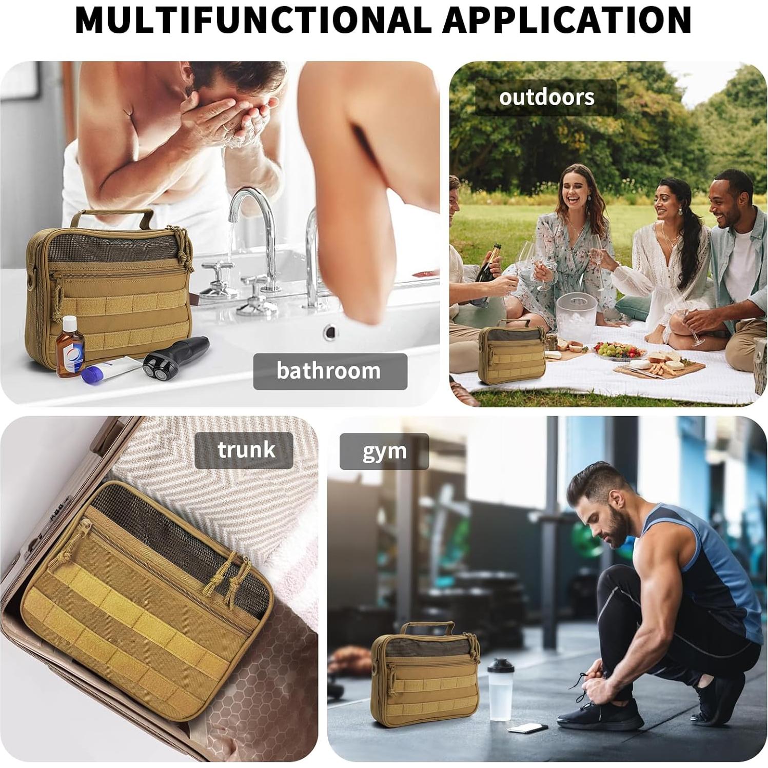 Neceser de Aseo para Hombres SMONT Marrón 24.1x20.1x6.9 cm