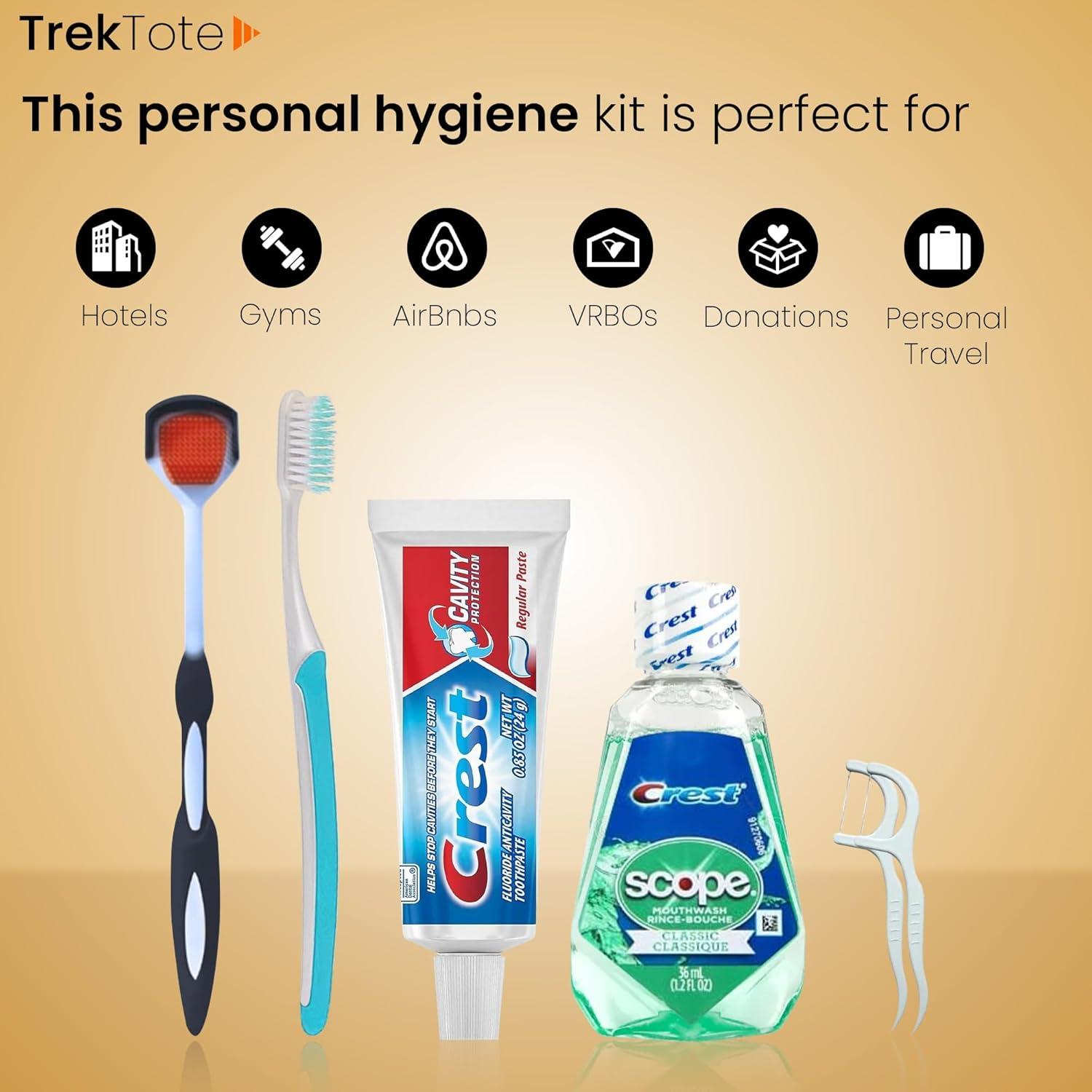 Kit de Cuidado Oral de Viaje Trektote - 6 Piezas Aprobado TSA