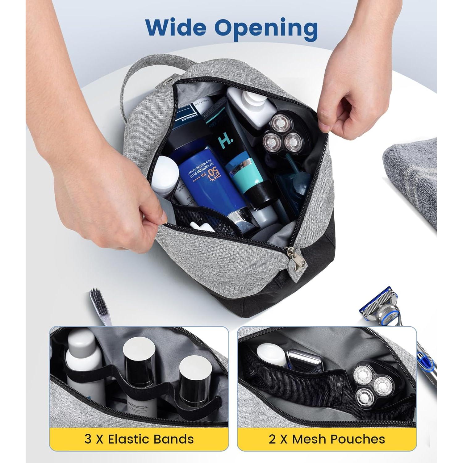 Bolsa de Aseo de Viaje Vorspack Mediana Negra Resistente al Agua