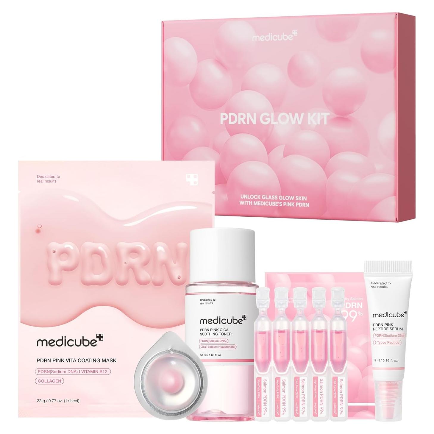 Kit de Cuidado de Piel PDRN Medicube - Tónico, Suero y Mascarilla