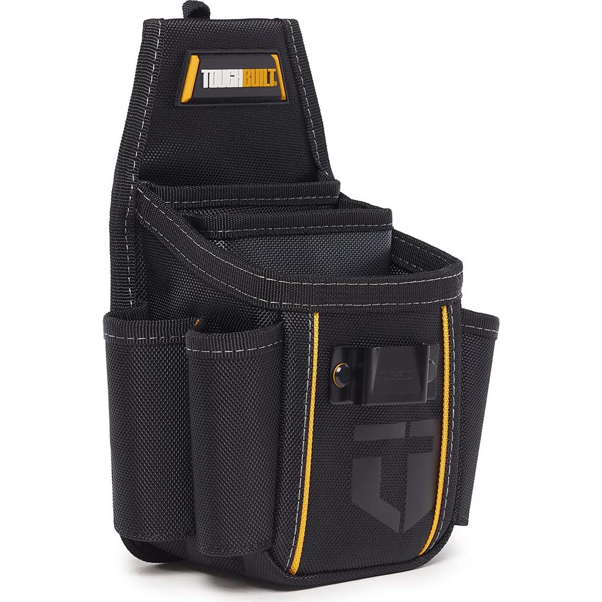 Utility Plus Pouch- 7 Pockets and Rear Pocket Flap - Heavy Duty and Durable, Notebook Pocket, Tape Measure Clip - (TB-236-7)