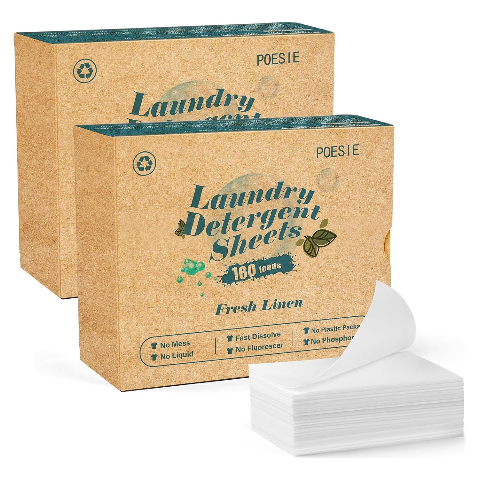 Hojas de detergente Poesie Lino Fresco 320 cargas ecológicas