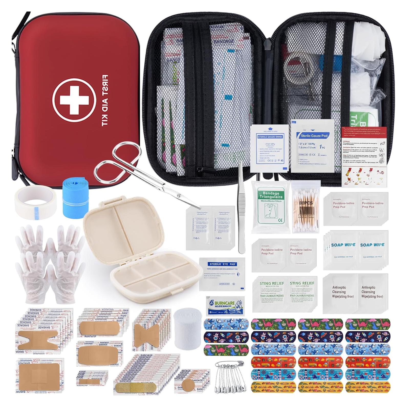 Kit de Primeros Auxilios 144 Piezas - Estuche Impermeable