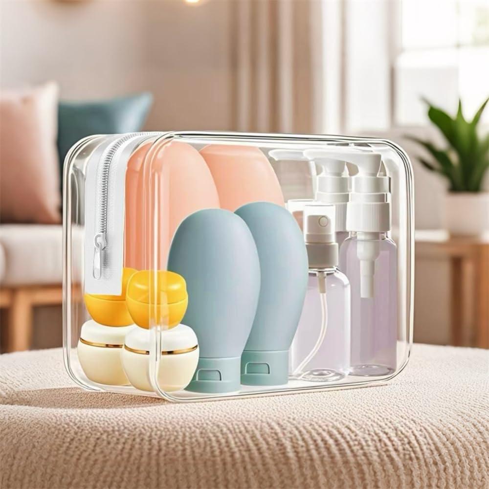 21 Botellas de Aseo Recargables NAICHA con Bolsa a Prueba de Fugas