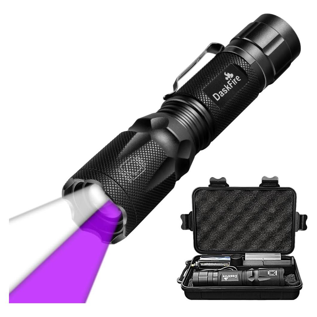 Linterna UV DaskFire 2 en 1 LED 395nm 500LM 4 Modos